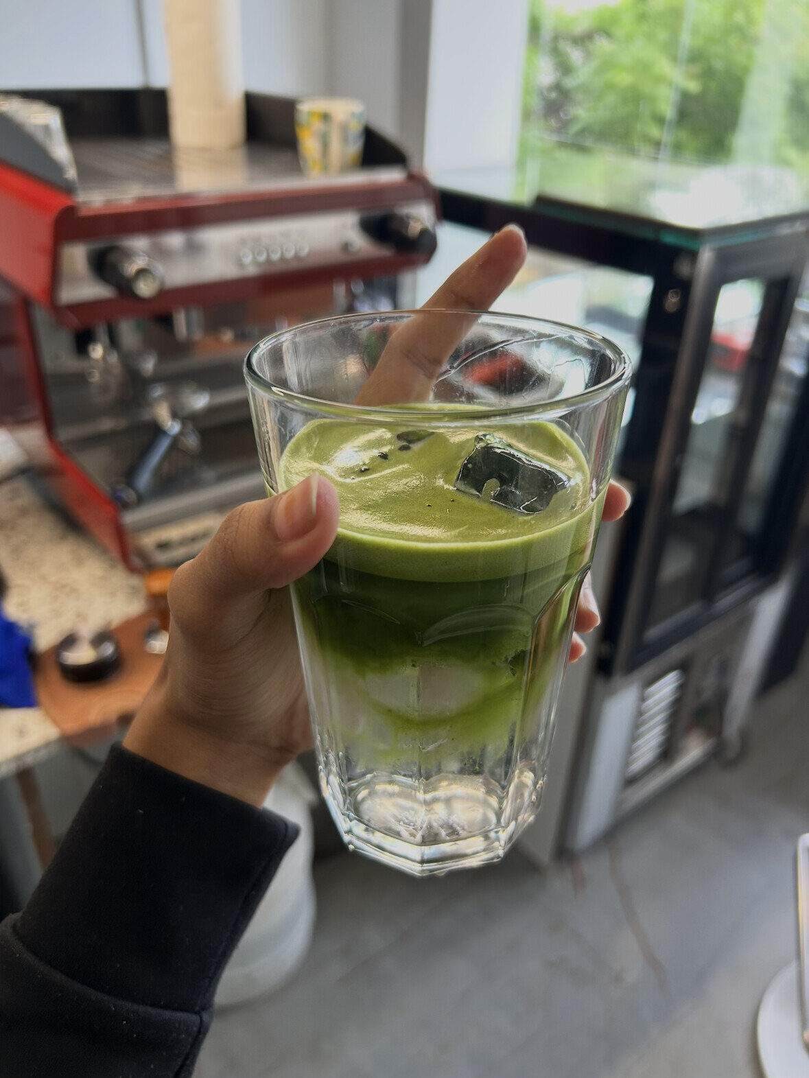 Matcha at cafe AMOUR
